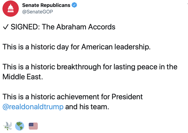 Tweet by Senate Republicans