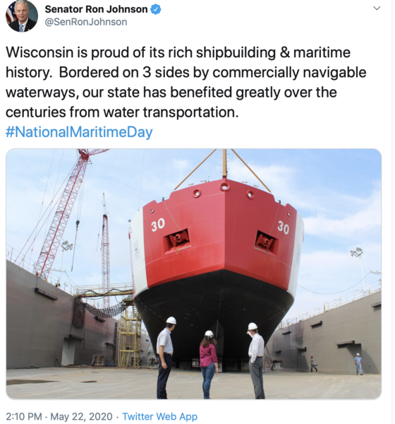 National Maritime Day Tweet