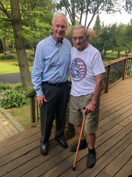 Ron and 100 year old veteran