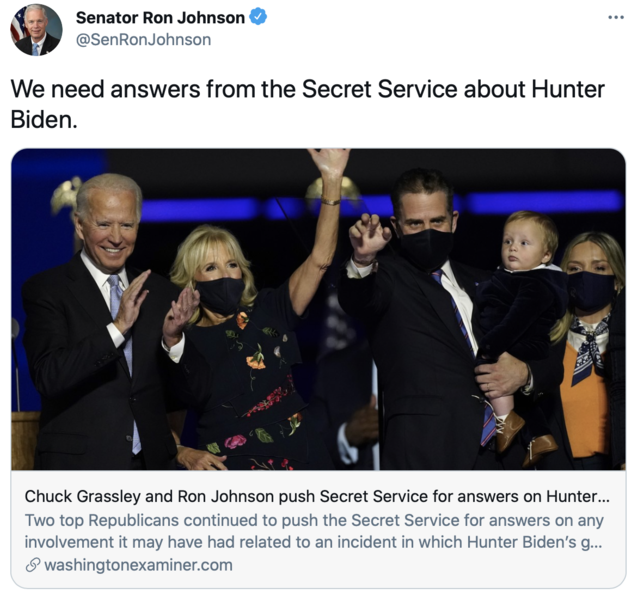 Tweet about Secret Service Letter