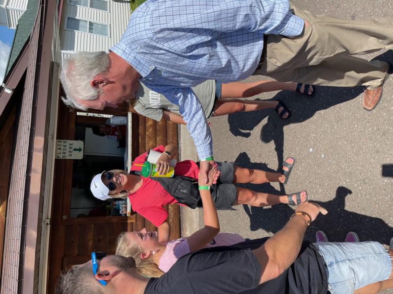 Ron Johnson shakes hands at One Fest
