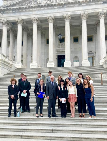 Milton students on Capitol steps