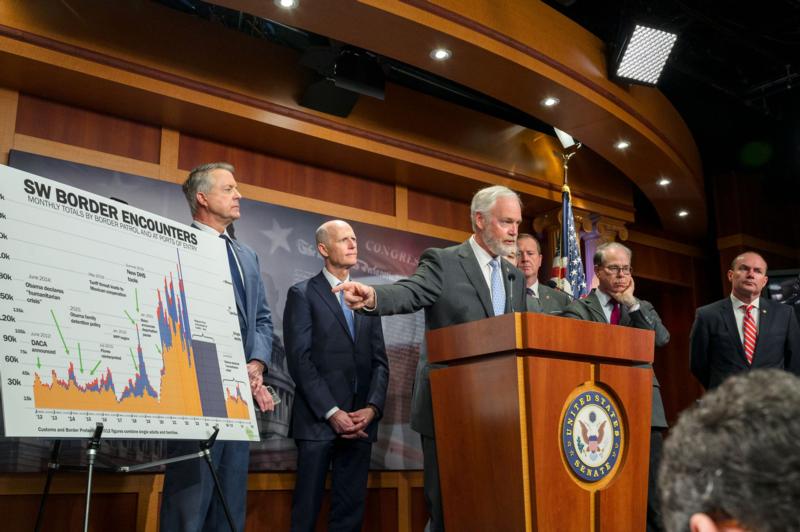 Sen. Johnson at News Conference about Border Crisis