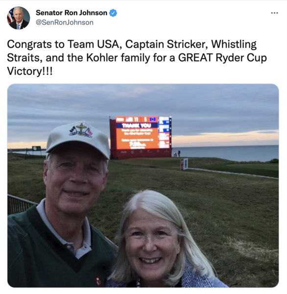 tweet about Ryder Cup victory