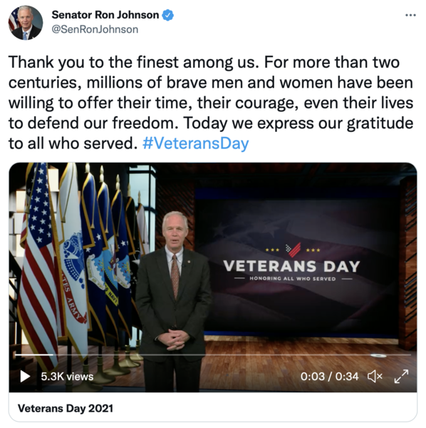 Veterans Day Tweet